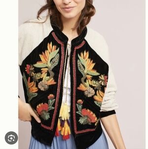 Anthropologie Embroidered Jacket